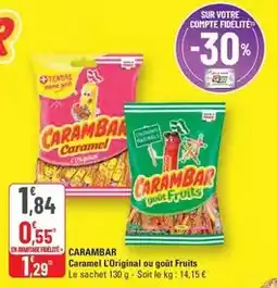 G20 Carambar - caramel l'original ou goût fruits offre