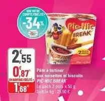 G20 Pic-nic break - pâte à tartiner aux noisettes et biscuits offre