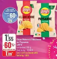G20 Lay's - chips nature à l'ancienne ou paysanne offre