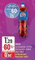 G20 Pepsi - la bouteille 1,5 litre offre