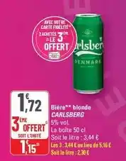 G20 Carlsberg - bière blonde offre