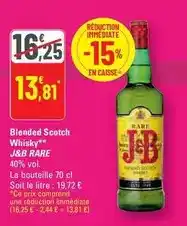 G20 J&b - blended scotch whisky rare offre