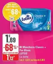 G20 Lotus - mouchoirs classic + pur blanc offre