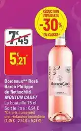 G20 Mouton cadet - bordeaux rose baron philippe de rothschild offre