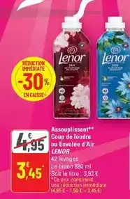 G20 Lenor - assouplissant coup de fourre ou envolée d'air offre