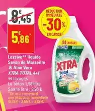 G20 X-tra - lessive liquide savon de marseille & aloe vera total offre