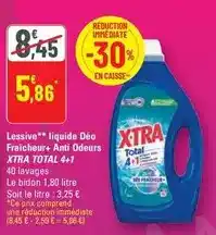 G20 X-tra - lessive liquide déo fraicheur + anti odeurs offre