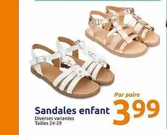 Action Sandales Enfant offre