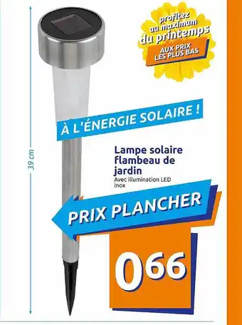 Action Lampe Solaire Flambeau De Jardin offre