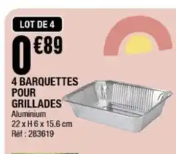 La Foir'Fouille 4 barquettes pour grillades offre