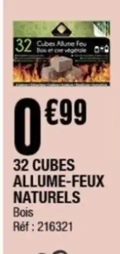 La Foir'Fouille 32 cubes allume-feux naturels offre
