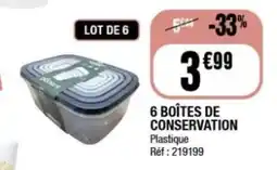 La Foir'Fouille 6 boîtes de conservation offre