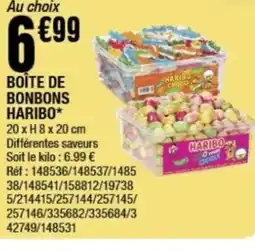 La Foir'Fouille HARIBO Boîte de bonbons offre