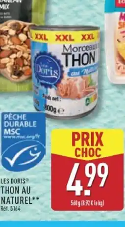 ALDI LES DORIS Thon au naturel offre