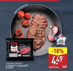 ALDI ST-CLÉMENT LE BOUCHER 2 steaks à griller offre