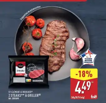 ALDI ST-CLÉMENT LE BOUCHER 2 steaks à griller offre