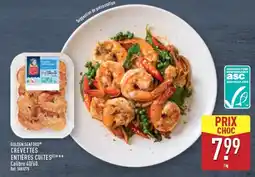 ALDI GOLDEN SEAFOOD Crevettes entières cuites offre