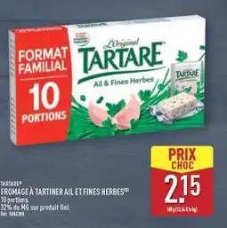 ALDI TARTARE Fromage à tartiner ail et fines herbes offre