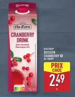 ALDI RIO D'ORO Boisson cranberry offre