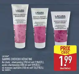 ALDI LACURA Gamme cheveux kératine offre