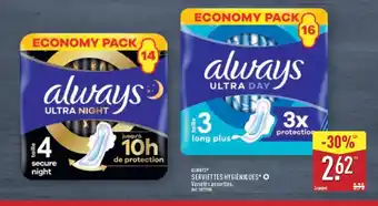 ALDI ALWAYS Serviettes hygièniques offre