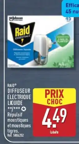 ALDI RAID Diffuseur électrique liquide offre