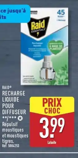 ALDI RAID Recharge liquide pour diffuseur offre