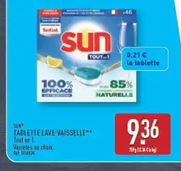 ALDI SUN Tablette lave-vaisselle offre