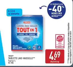 ALDI TWIDO Tablette lave-vaisselle offre