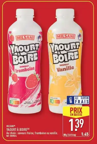 ALDI MILSANI Yaourt a boire offre