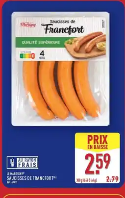 ALDI LE MARSIGNY Saucisse de franckfort offre