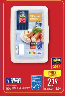 ALDI GOLDEN SEAFOOD 24 bâtonnets de surimi offre
