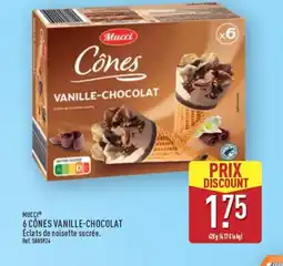 ALDI MUCCI 6 cônes vanille-chocolat offre