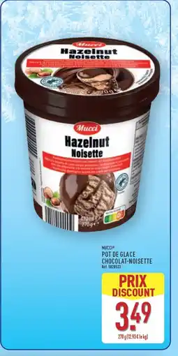 ALDI MUCCI Pot de glace chocolat-noisette offre