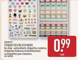 ALDI EXPERTIZ Étiquettes ou stickers offre