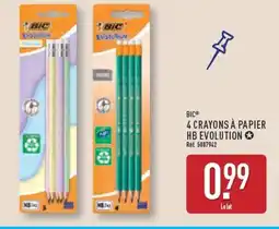 ALDI BIC 4 crayons à papier hb evolution offre