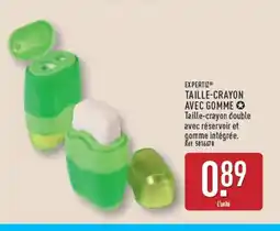 ALDI EXPERTIZ Taille-crayon avec gomme offre