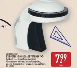 ALDI HOME CREATION Étiqueteuse marquage vetement offre