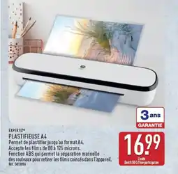 ALDI EXPERTIZ Plastifieuse a4 offre