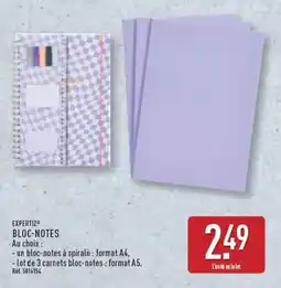 ALDI EXPERTIZ Bloc-notes offre