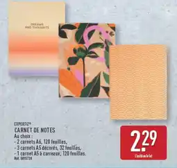 ALDI EXPERTIZ Carnet de notes offre