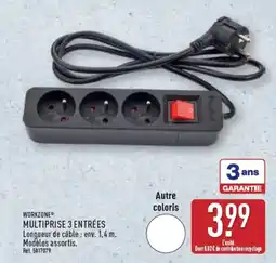 ALDI WORKZONE Multiprise 3 entrées offre