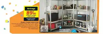 Castorama étagère D'angle Métal Et Bois offre