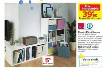 Castorama étagère Mixxit 3 Cases offre