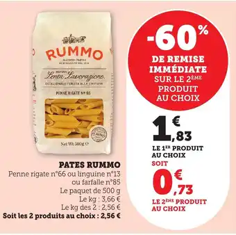 Bi1 RUMMO Pates offre
