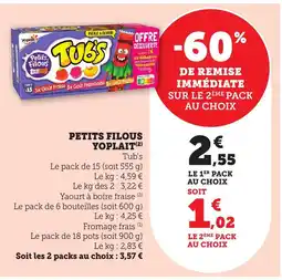 Bi1 YOPLAIT Petits filous offre
