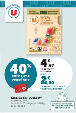 Bi1 U Lessive tri-doses offre