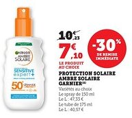Bi1 GARNIER Protection solaire ambre solaire offre