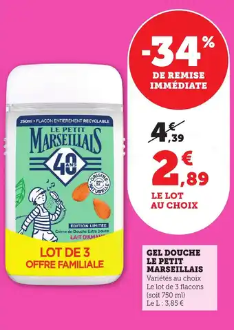 Bi1 LE PETIT MARSEILLAIS Gel douche offre