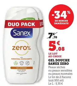 Bi1 SANEX Gel douche zero offre